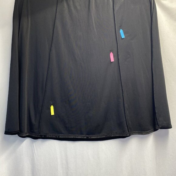 NY Collection Velvet Elastic Waist Flare Long Skirt Woman Sz 2X Black Used - Picture 2 of 14